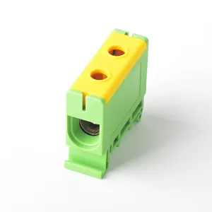 High Current 2pole din rail mounting 95mm2 electrical terminal connector 750V al cu terminal 800V 160A/145A