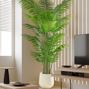 ต้นปาล์ม Areca หรูหราในร่มกลางแจ้งสัมผัสจริงพืชกระถางสำหรับห้องนั่งเล่นบ้านโรงแรมล็อบบี้ของตกแต่งบ้านต้นไม้เทียมระดับไฮเอนด์ - Product Image 4