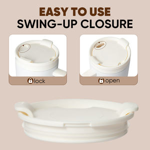 Taza de <span class=keywords><strong>Café</strong></span> de Acero Inoxidable de Doble Pared Everich para Camping, 12 oz, con Aislamiento Térmico de 12 a 24 Horas y Asa - Product Image 6