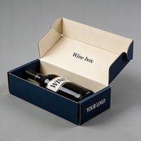 Caja de Vino Plegable de Lujo, Caja de Regalo Personalizada de Cartón Corrugado para 1 o 3 Botellas de Vino Blanco, Venta al Por Mayor