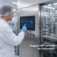 PC industriel à écran tactile capacitif de 11,6 pouces, Android embarqué, IP65, ordinateur robuste, étanche, terminal HMI