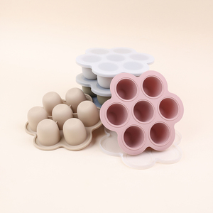 Cấp Thực Phẩm Lớn Ice Cube Khay Silicone Với Nắp Không Độc Hại Tái Sử Dụng Mùa Thu Chống Lại Nhiệt Độ Thấp Ice Cube Khay Khuôn - Product Image 4