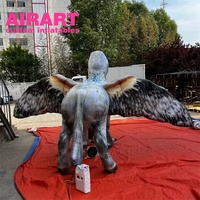 Sculpture de faucon féroce, ballon gonflable en forme d'oiseau, mascotte d'oiseau gonflable, personnage de film personnalisé, aigle blanc gonflable