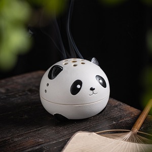 MSH Panda gigante grande bobina creativa di incenso zanzariere bruciatore piatto in ceramica - Product Image 4