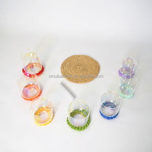 Ensemble de bols chantants en cristal Chakra <span class=keywords><strong>7</strong></span> pièces 432Hz, bol chantant en cristal, instrument de méditation, guérison sonore, yoga - Product Image 4