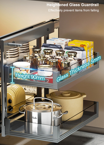 HNOSS Multifunction Revolving Magic <strong>Corner</strong> Basket Pull Out Shelf Kitchen <strong>Corner</strong> <strong>Unit</strong> - Product Image 2