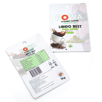 Sachet d'emballage en aluminium mat pour café vitaminé, étanche, facile à déchirer, en plastique, scellé sur trois côtés, pour l'emballage alimentaire