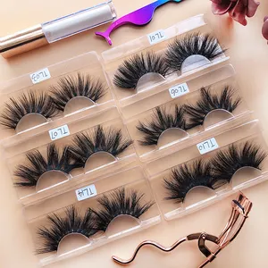 Lashes3d großhandel anbieter 25mm wimpern 25mm 3d nerz wimpern mit wimpern box verpackung