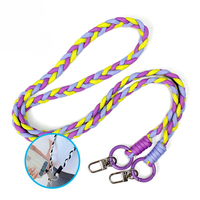Noël personnalisé sangle de téléphone portable trois brins corde tissé à la main en métal anneau boucle multicolore bandoulière sangle