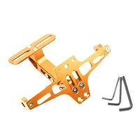 Support de plaque d'immatriculation universel pour moto, réglable CNC, pour la modernisation et la rénovation de moto