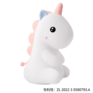 Silicone <b>Unicorn</b> Night Light 173mm USB Rechargeable Colorful LED Remote Control Bedroom <b>Lamp</b> - Product Image 4