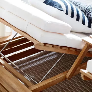 Conjunto de Muebles de Jardín Modernos para Patio - Sillón de Lujo y Cama Doble con Toldo de Teca - Product Image 5