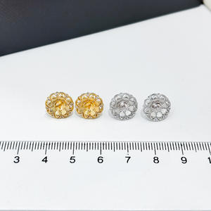 ต่างหูเงินแท้ S925 พร้อมลูกปัดกลมขนาด 5-8 มม. อุปกรณ์ทำต่างหูมุก DIY แฟชั่นทันสมัย ต่างหูแบบเปล่า รุ่น 22281 - Product Image 3