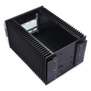Boîtier audio personnalisé OEM ODM avec dissipateur thermique Châssis métallique Service d'usinage CNC Boîtier en aluminium anodisé noir - Product Image 1
