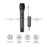 Microphone dynamique UHF Micro d'enregistrement de studio Plug-play professionnel sans fil pro double bruit de microphone