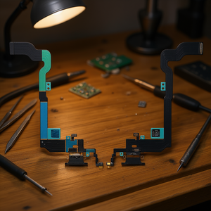 Cable flexible para puerto de carga Lightning para Apple iPhone X con micrófono, color negro - Product Image 3