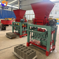 Machine à fabriquer des blocs de béton WanJun 4-35C avec réducteur et élévateur à chaîne, commande manuelle, pour briques creuses et pleines