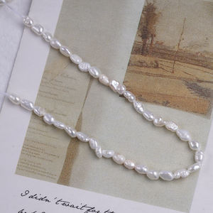 Zhuji 7インチ3-4mm天然淡水リアル真珠ビーズバロック多色ルースパールストランド卸売 - Product Image 5