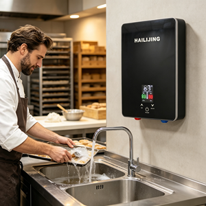 <span class=keywords><strong>Chauffe</strong></span>-<span class=keywords><strong>eau</strong></span> électrique instantané mural HAILIJING 5500W avec écran tactile, classe IPX4, vente en gros OEM - Product Image 5