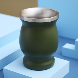 Caneca de Café de Aço Inoxidável com Dupla Parede de 8oz para Yerba Mate, Isolamento Térmico, <span class=keywords><strong>Anti</strong></span>-Queimaduras, Camping, Ecológica - Product Image 3