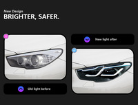 Conjunto de Faros LED para BMW Serie 5 GT F07, Luces de Circulación Diurna, Señal de Giro, Lente de Proyector Doble, 2010-2017, Conexión Plug and Play