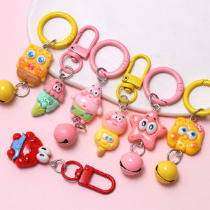 Nuovo portachiavi in resina <span class=keywords><strong>SpongeBob</strong></span> e Patrick accessori portachiavi 3d in resina per telefono in gomma portachiavi in resina portachiavi piccolo regalo - Product Image 1