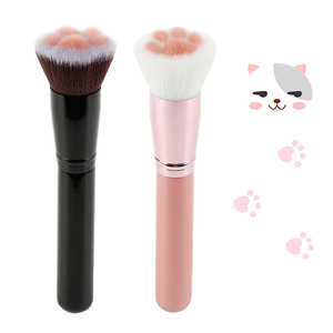 Brocha de Maquillaje Rosa de Marca Privada, Brocha de Maquillaje Líquido para Rubor con Pelo Sintético, Brocha Cosmética Individual para el Rostro - Product Image 4