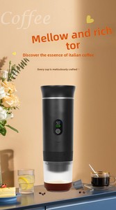 Machine à expresso portable électrique <span class=keywords><strong>verte</strong></span> pour le camping, entièrement automatique, kit rechargeable USB-C, affichage de la température, compatible double capsule - Product Image 5