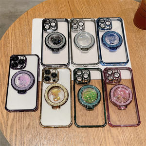 Funda Transparente con Marco Electrochapado y Purpurina Lichicase con Soporte para <span class=keywords><strong>Google</strong></span> Pixel 9, 9A, 9 Pro, 9 Pro XL - Product Image 1