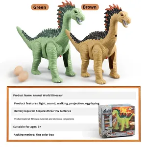 Juguetes transfronterizos para niños que caminan poniendo huevos eléctricos de cuello largo dragón luz llamada proyección modelo de dinosaurio eléctrico - Product Image 2