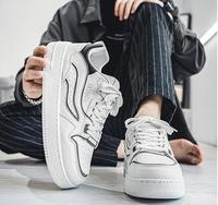 Chaussures de sport en cuir véritable de haute qualité, style décontracté, pour la marche et le skateboard, avec coussin d'air personnalisé, pour hommes, fabriquées par l'usine OEM.