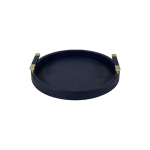 <span class=keywords><strong>Vassoio</strong></span> Creativo in Pelle e <span class=keywords><strong>Legno</strong></span> <span class=keywords><strong>Design</strong></span> Europeo Minimalista con Maniglia in Metallo per Soggiorno Ingresso Cosmetici Gioielli Oggetti Vari - Product Image 5