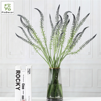 Bunga Plastik Buatan Desain Baru Foxtail Jolie Yarn Salvia Japonica Astilbe untuk Tema Pernikahan Biru