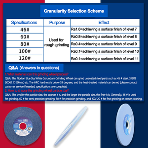 Disco Abrasivo de Corte Frio de Alta Eficiência Norton 120 Mesh para Acabamento de Superfície Suave Ra0.1 em Peças de Ferro - Product Image 3