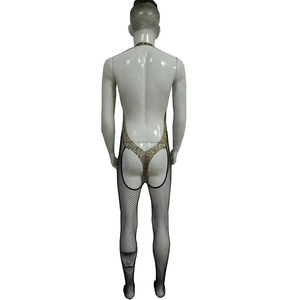 Body résille imprimé léopard pour homme, taille haute, en Spandex et Nylon, collection Printemps 2024 - Product Image 2