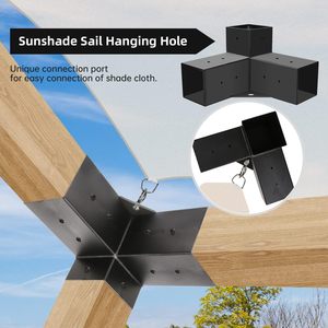 Kit de supports de pergola et de coins avec ancrages à bride – Matériel essentiel pour la base de tonnelle - Product Image 4