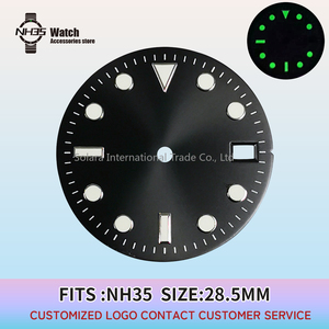 Esfera NH35 para relojes S Mods, movimiento NH35, efecto Sunburst, 28.5MM, esfera estéril, verde, accesorios para reloj <span class=keywords><strong>Submariner</strong></span> - Product Image 6
