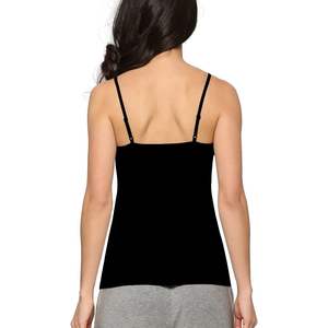 Camisole en bambou pour femme, bretelles spaghetti réglables, débardeur en coton, sous-vêtement sexy, chemise de nuit, pyjama - Product Image 2