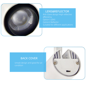 Focos RONSE — Spot lumineux Led réglable, <span class=keywords><strong>luminaire</strong></span> <span class=keywords><strong>sur</strong></span> <span class=keywords><strong>rail</strong></span>, adaptateur de 3 phases, 4 fils 30w, Zoom, boîtier, 20w - Product Image 5