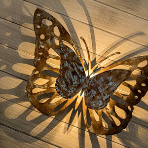 Hành lang phòng ngủ vườn không thấm nước nghệ thuật trang trí nội thất kim loại bướm bóng tường ánh sáng đèn sân vườn năng lượng mặt trời Powered - Product Image 4