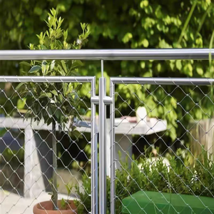 Valla de Nudo Fijo de Tejido Liso de Malla de Cuerda de Alambre de Acero Inoxidable Flexible para Uso Agrícola y Antiaves - Product Image 1