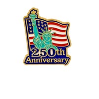 Vente en gros Épingles de revers en émail souple 250e anniversaire des États-Unis, Badges Drapeau américain, Statue de la Liberté, Aigle blanc