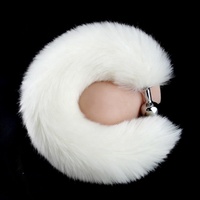SM Sex Fox Tail Anal Plug Butt Plug Silver Stainless Steel Bud Plug Role Play Fetish Handcuffs Adult Game Holiday Gift