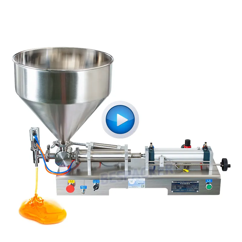 Bespacker G1WTD semi automatic filling machine liquid for ice cream pouch powder aerosol oil juce water bottle