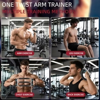 Appareil d'entraînement de la poitrine et des avant-bras réglable et portable, avec conception détachable, barre de musculation pour entraînement à domicile ou au bureau, Twister Trainer