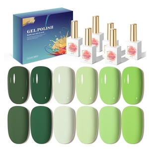 Ailanuo ชุดสะสมเจลทาเล็บ UV 6สีดีไซน์ใหม่กล่องโอเอ็มแบรนด์ส่วนตัวที่กำหนดเองตัวอย่างหนังสือสีฟรี LED ปลอดสารพิษ - Product Image 1