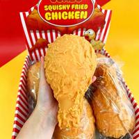 Squishy réaliste Poulet Frit, Cuisse de Poulet Géante à Rebond Lent, Jouet Anti-Stress pour Enfants et Adultes, Simulation Alimentaire Amusante