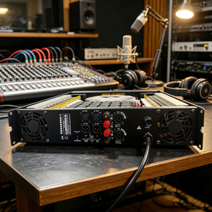 Amplificateur de puissance professionnel série RF 2U pour montage en rack, modes stéréo <span class=keywords><strong>et</strong></span> en parallèle, XLR Speakon pour scène, KTV, DJ, système PA - Product Image 5