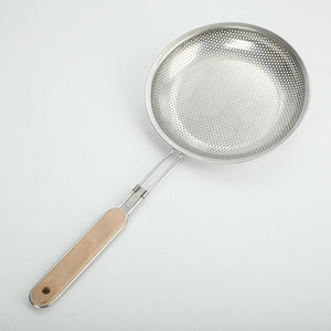 Stainless Steel <b>Mesh</b> <b>Strainer</b> With Wooden Handle Fine <b>Mesh</b> For Deep Frying Snacks 4 Piece Set - Product Image 2