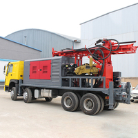 Prix d'usine, personnalisable, foreuse à eau montée sur camion de 100m à 600m avec compresseur d'air, foreuse hydraulique